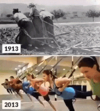 People and things then and now