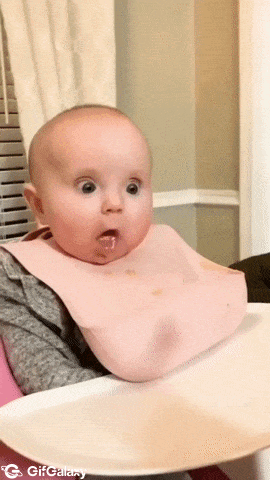 Baby reaction to food