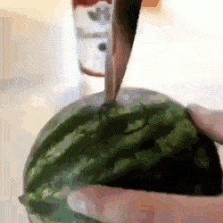 Grandma and alcohol in watermelon