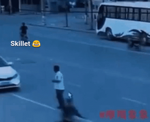Man falls on car