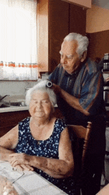 Grandpa does grandma hair