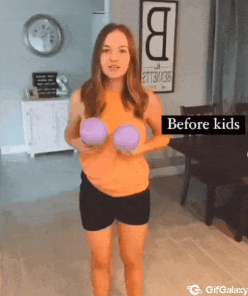 Breasts before and after pregnancy