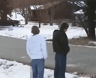 Snowball fight in head