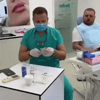 Guy at dentist