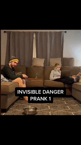Invisible danger prank