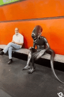Alien in waiting room