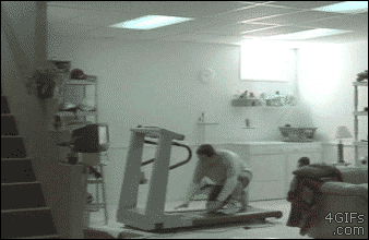 Fall on treadmill