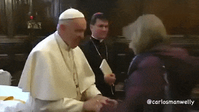 Pope does not allow hand kissing