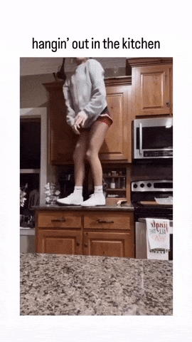 Dancing in kitchen