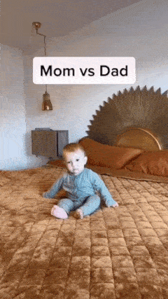 Baby reaction to mother and father