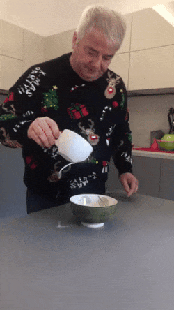 Pouring milk in glass