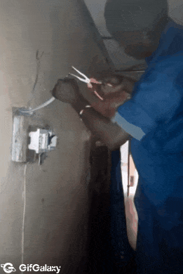 Clumsy electrician