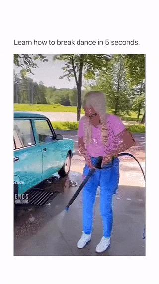 Girl at car wash
