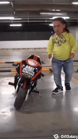 Man on motorcycle as a toy