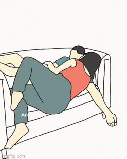 Girl in an embrace