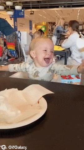 Baby loves ice cream