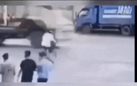 Cyclist crosses street