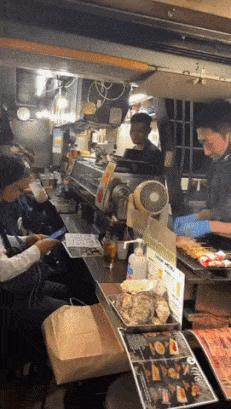 Fast food in Japan on street
