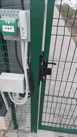 Electronic lock on gate