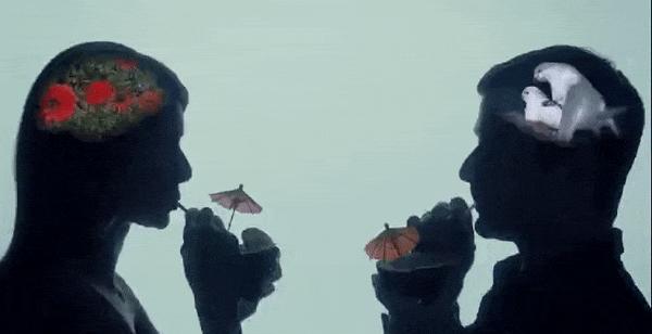 Male and female love in head