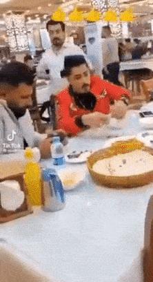 Clumsy waiter prank