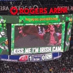 Kiss cam guy and girl