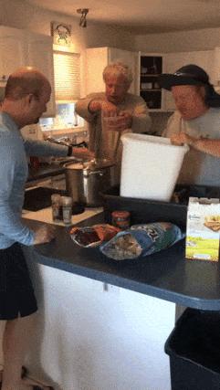 Chef and crabs