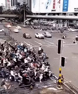 Traffic and motorcyclists