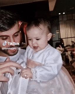 Baby reaction to gift