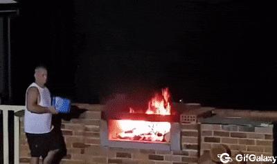 Barbecue and flame