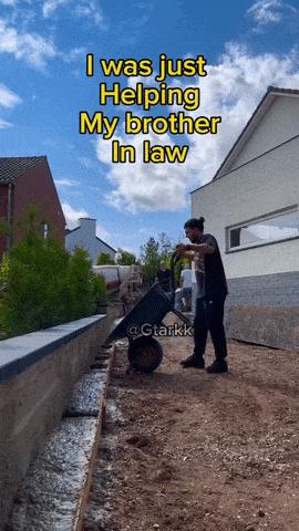 Pouring concrete on the fence