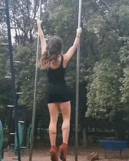 Strong girl exercise