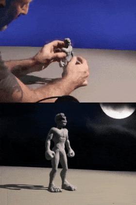 Stop motion clay man